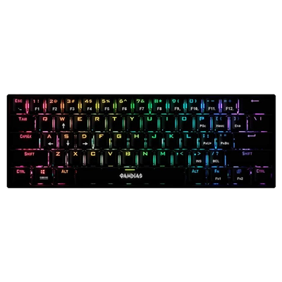 TECLADO MECANICO GAMER GAMDIAS HERMES E3 RGB PRETO SWITCH VERMELHO