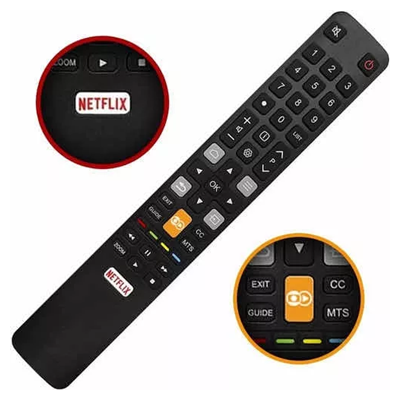 CONTROLE TV SEMP TCL SMART SKY-8027 FBG-8027 GLOBOPLAY NETFLIX