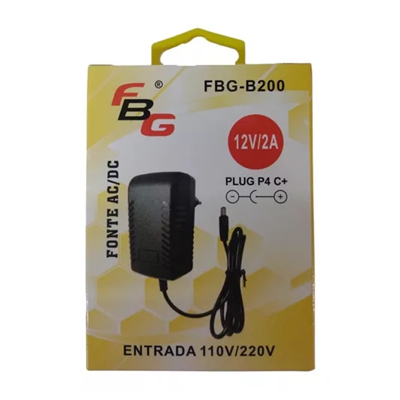 FONTE 12V 2A PLUG P4 C+ FBG-B200