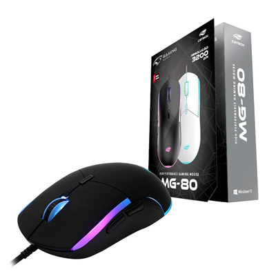 MOUSE GAMER USB 3200DPI MG-80BK C3TECH