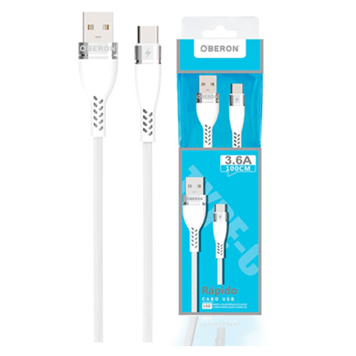 CABO USB TIPO-C 2M 3.6A OR-CO03/C2 OBERON