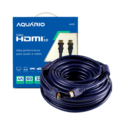 CABO HDMI 20M 2.0 4K 3D 19 PINOS 4K20 AQUARIO