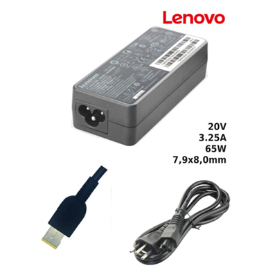 FONTE NOT LENOVO 20V 65W 3.25A 7.9×8.0 LE-14 D-LO65A PINO QUADRADO