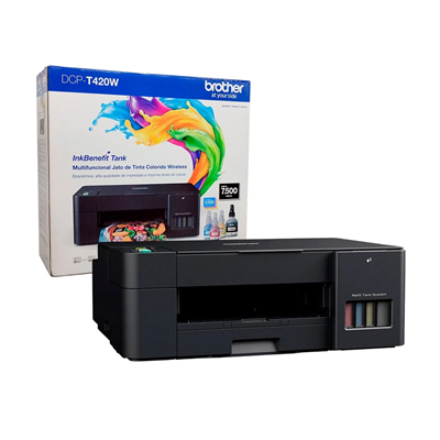 IMPRESSORA MULTIF. BROTHER DCP-T420W TANQUE DE TINTA 127V COLOR WIFI 28/11PPM