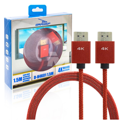 CABO HDMI 1.5M 3D 4K 2.0 D-H4K01 GRASEP