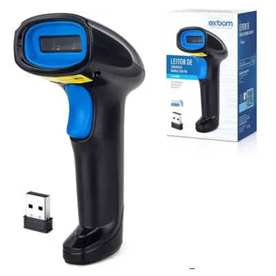 LEITOR CODIGO DE BARRAS S/ FIO 2.4GHZ LCB-S600A EXBOM
