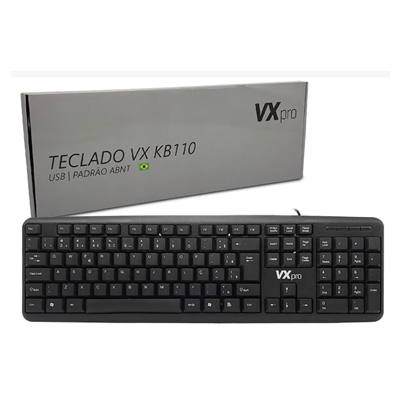 TECLADO USB VXPRO VX KB110 PADRAO ABNT