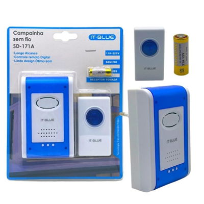 CAMPAINHA SEM FIO SD-171A IT-BLUE