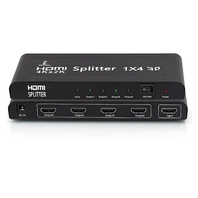 SPLITTER HDMI 1X4 1080P 3D V1.4 DIVISOR COD.:0876