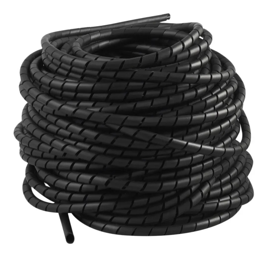 (METRO) ORGANIZADOR PARA CABOS E FIOS SPIRAL 1/2 PRETO PLASTICO