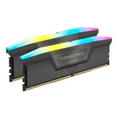 MEMORIA RAM CORSAIR VENGEANCE, RGB, 64GB (2X32GB), 5600MHZ, DDR5, CL40 PRETO – C