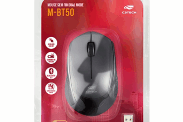 MOUSE USB SEM FIO DUAL MODE BT+RC/NANO M-BT50BK C3TECH - Imagem 1