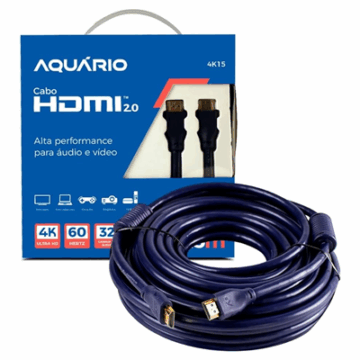 CABO HDMI 15M 2.0 4K 3D 19 PINOS 4K15 AQUARIO