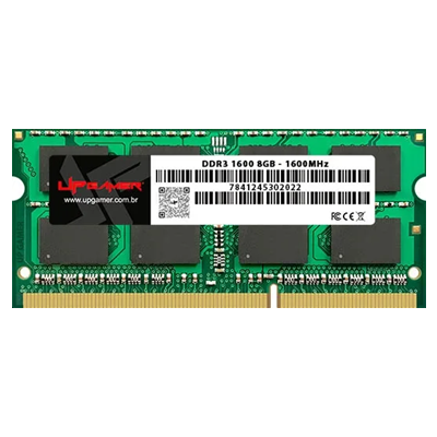 MEMORIA NOT DDR3 8GB 1600MHZ UP GAMER UP1600 GREEN #
