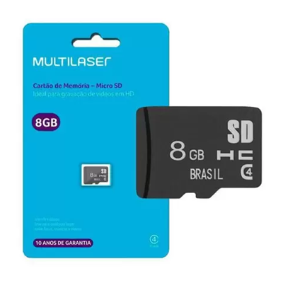CARTAO MEMORIA 8GB MC141 MULTILASER