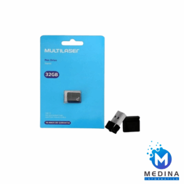 PEN DRIVE 32GB NANO PRETO PD055 MULTILASER