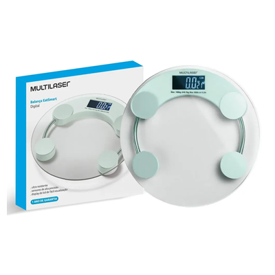 BALANÇA DIGITAL PESSOA VIDRO EATSMART HC024/HC039 MULTILASER