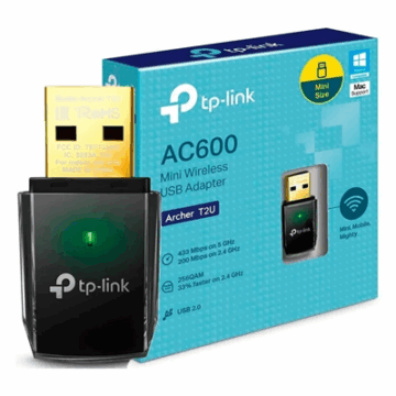 ADAPTADOR WIFI USB 2.0 TP-LINK ARCHER T2U DUAL BAND AC600 #