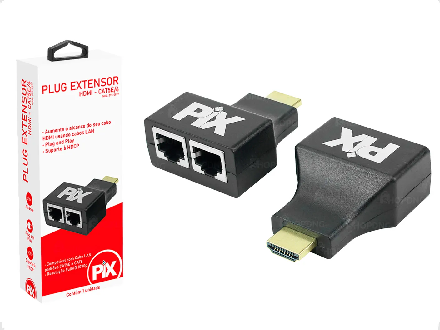 PLUG EXTENSOR HDMI- CAT5E/6 MOD 075-0897