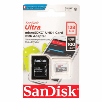 CARTAO MEMORIA 128GB SANDISK ULTRA SDSQUNR-128G-GN3MA #
