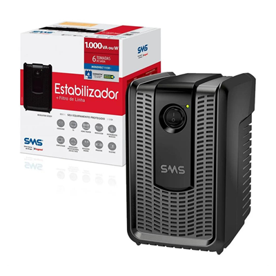 ESTABILIZADOR+FILTRO DE LINHA 6 TOMADAS 1000VA MONOVOLT USP1000S 115V-16621 SMS