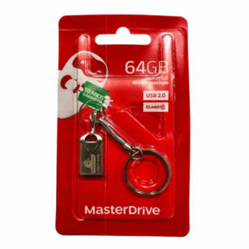 PEN DRIVE 64GB MINI PREMIUM USB 2.0 PLATINUM C/CHAVEIRO M-105 MASTERDRIVE #