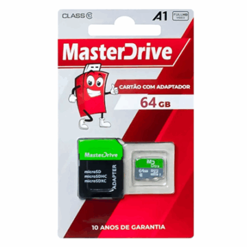 CARTAO MEMORIA 64GB COM ADAPTADOR MASTERDRIVE #