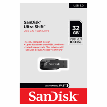 PEN DRIVE 32GB SANDISK Z410 ULTRA SHIFT USB 3.0 SDCZ410-032G #