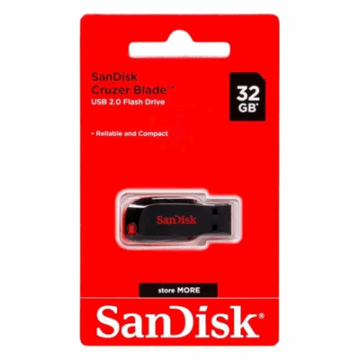 PEN DRIVE 32GB SANDISK Z50 CRUZER BLADE USB 2.0 SDCZ50-032G-B35 #