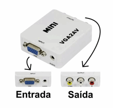 CONVERSOR VGA X RCA ALTA RESOLUCAO