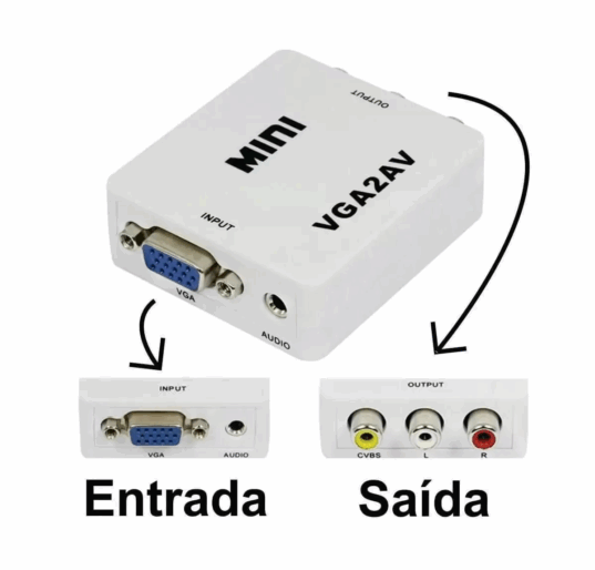 CONVERSOR VGA X RCA ALTA RESOLUCAO