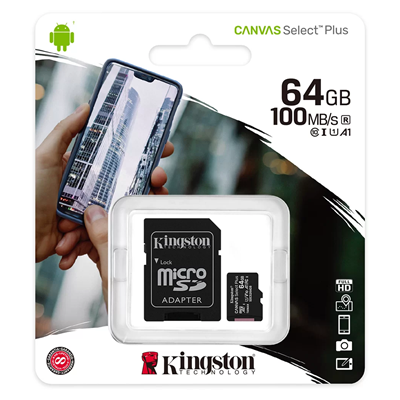 CARTAO MEMORIA 64GB KINGSTON SDCS2/64GB #