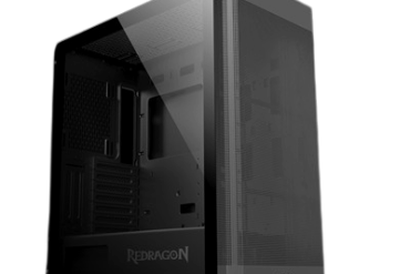 GABINETE AEROGLASS PRETO CA-602B REDRAGON - Imagem 1