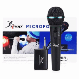 MICROFONE DINAMICO COM RECEPTOR PORTATIL P10 KP-M0005 KNUP