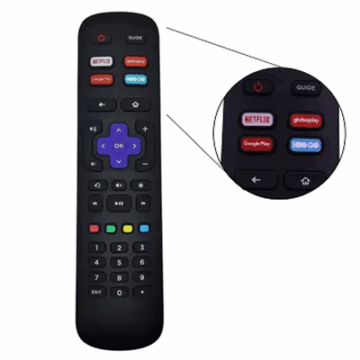 CONTROLE TV AOC SMART ROKU SKY-9125 LE-7245 NETFLIX GLOBOPLAY GOOGLEPLAY HBO