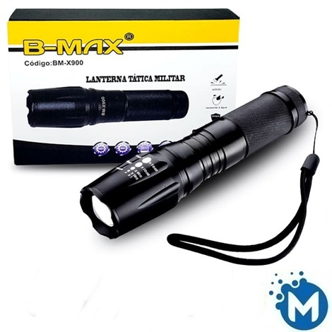 LANTERNA LED C/ BATERIA RECARREGAVEL BM-X900 B-MAX