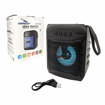 RADIO PORTATIL BLUETOOTH 5.1 USB RADIO FM D-S3148 GRASEP