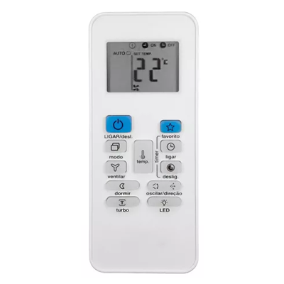 CONTROLE AR COND. SPRINGER CARRIER MIDEA LE-7440 SKY-9070