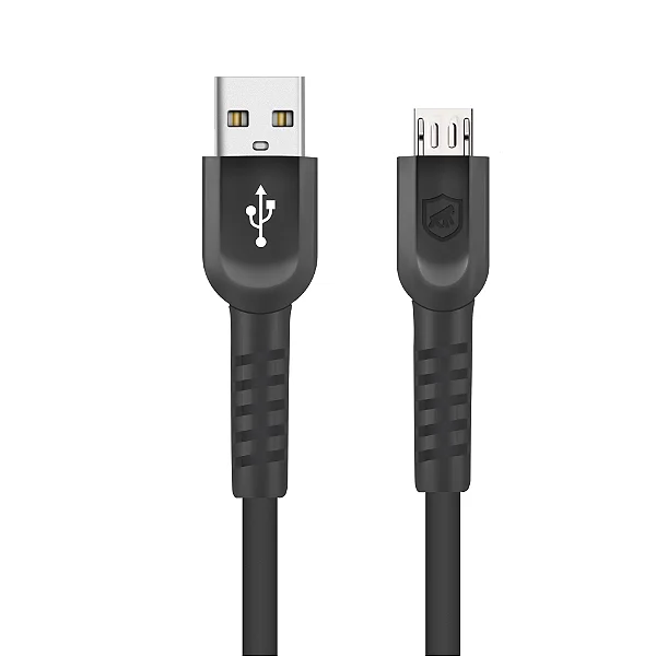 CABO USB V8 1M (BRANCO/PRETO) (C/AVARIA) #