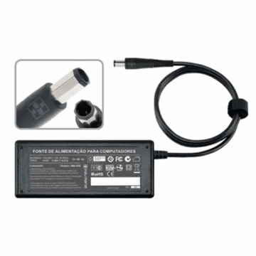 FONTE NOT DELL 19.5V 65W 3.34A 7.4×5.0MM MM498 MAIS MANIA #