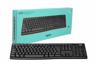 TECLADO USB SEM FIO K270 PRETO LOGITECH - Imagem 1