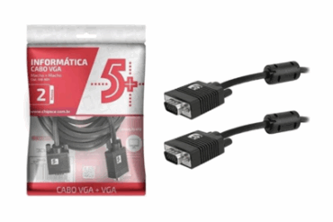 CABO VGA 2M C/ FILTRO PRETO 018951 CHIPSCE # - Imagem 1