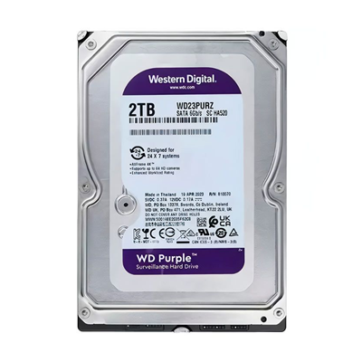 HD INTERNO SATA3 2TB WD PURPLE WD23PURZ 5400RPM 256MB #
