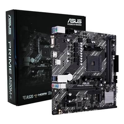 PLACA MAE AM4 ASUS PRIME A520M-K M.2/DDR4/HDMI/VGA/USB3.2 #