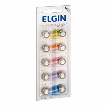 (UNIDADE) BATERIA LR44 AG13 LR1154 ALCALINA 1.5V ELGIN ENERGY #