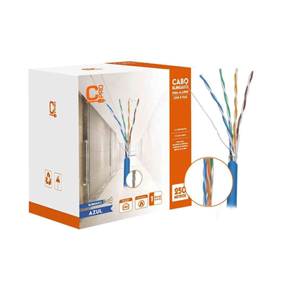 (METRO) CABO REDE P/ALARME 8 VIAS CFTV AZUL 017-0220 CONNECT PRO #