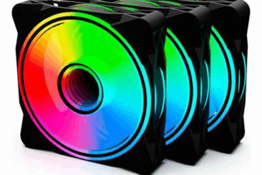 KIT FAN GAMER ONE POWER RADIANT X3 FN-701 COM 3 FANS RGB PRETO ONEPOWER - Imagem 1
