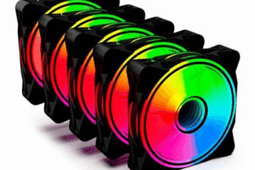KIT FAN GAMER ONE POWER RADIANT X5 COM 5 FANS RGB PRETO FN-702 ONEPOWER - Imagem 1