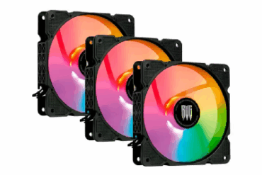 KIT COOLER FAN P/ GABINETE C/ LED RGB 1500RPM SILENCIOSO 120MM G-VR335K REVENGER - Imagem 1