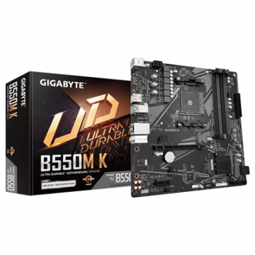 PLACA MAE AM4 GIGABYTE B550M K M.2/DDR4/DP/HDMI/USB3.2 #